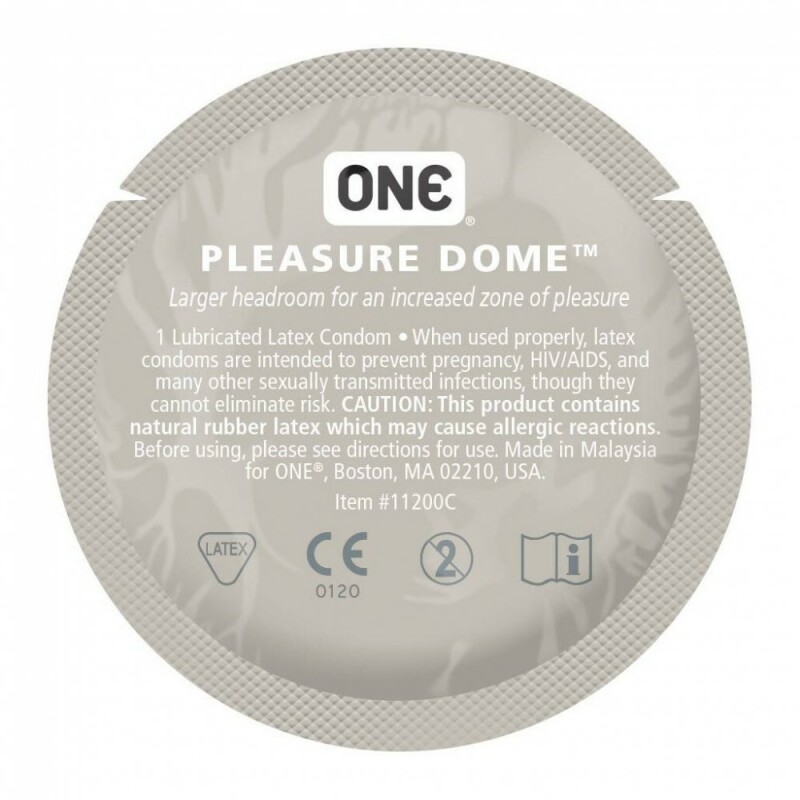 Презерватив із розширеною голівкою One Pleasure Dome, латексний, 1 шт.