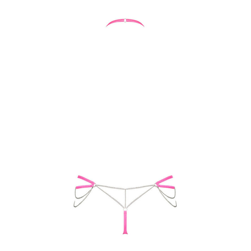 Сексуальний комплект Chainty set pink L/XL, рожевий - Зображення 2