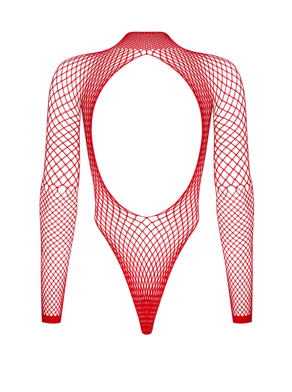 Боді сексуальне сітчасте XL/XXL B126 Obsessive, червоне - Зображення 3