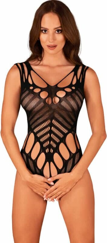 Боді сексуальне з інтимним вирізом One Size B139 Obsessive, чорне