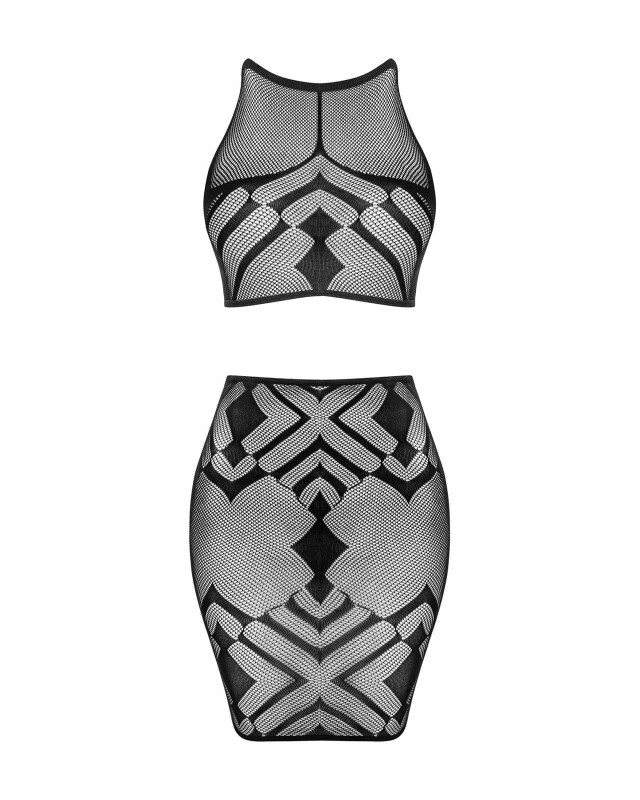 Комплект-сіточка, топ і спідниця, K101 top & skirt S/M/L, One size - Изображение 2