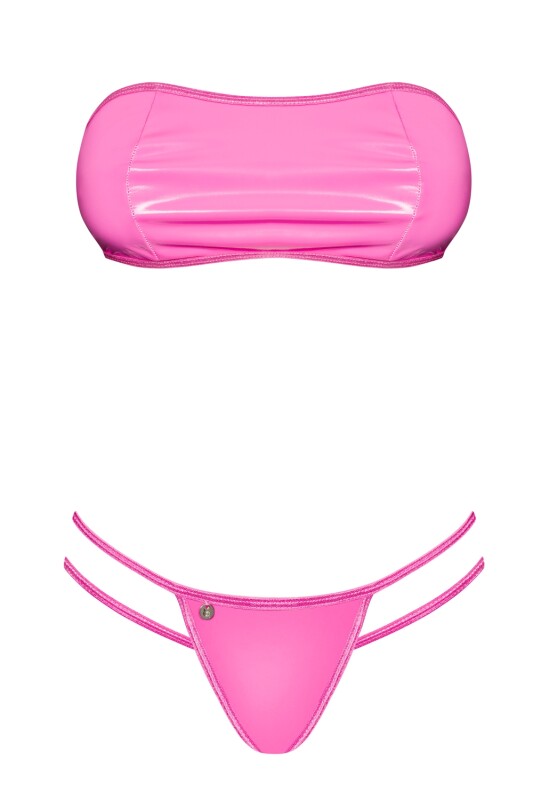 Комплект спокусливої білизни S/M Lollypopy Obsessive, рожевий - Зображення 2