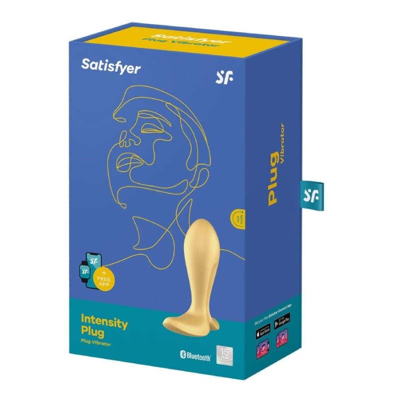 Анальний вібратор Satisfyer Intensity з додатком, жовтий, 11.3 х 3.7 см - Зображення 1