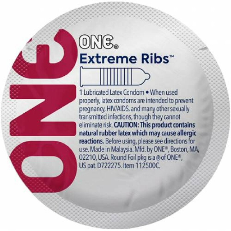 Презерватив рельєфний One Extreme Ribs, латексний, 1 шт.