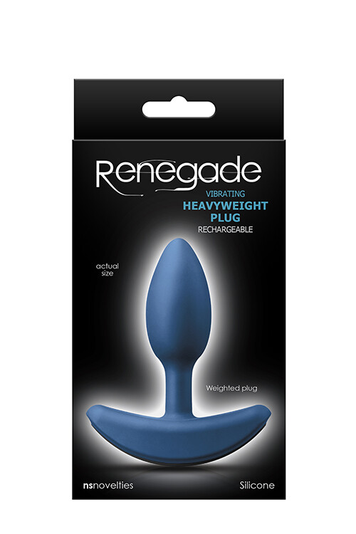 Анальна пробка з вібрацією Renegade NS Novelties, силіконова, синя, 10 х 3 см - Изображение 1