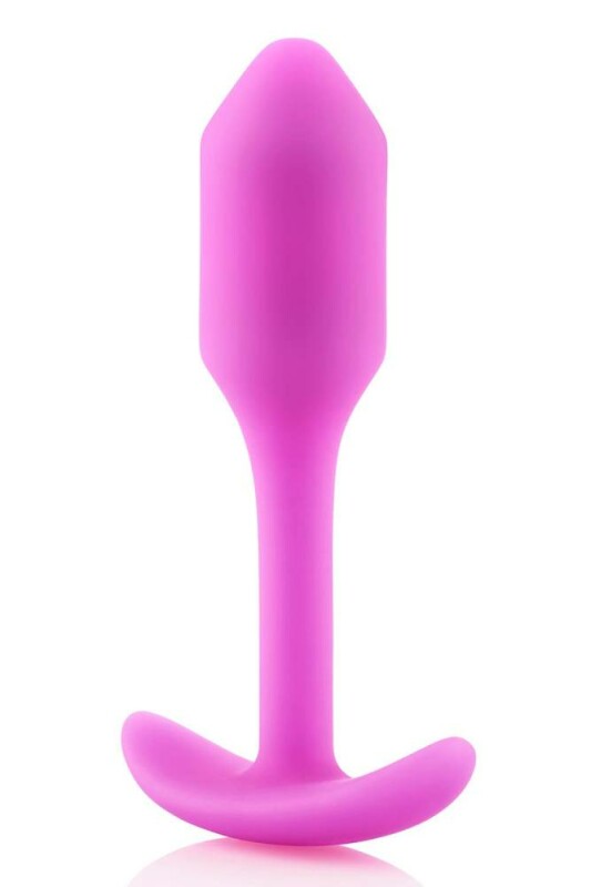 Анальна пробка із зміщеним центром ваги, S, B-vibe Snug Plug 1 рожева, 8.6 х 2.2 см - Изображение 3