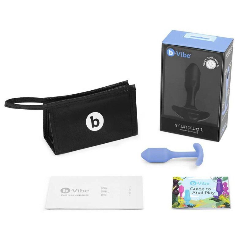 Анальна пробка із зміщеним центром ваги, S, B-vibe Snug Plug 1 лавандова, 8.6 х 2.2 см - Изображение 5