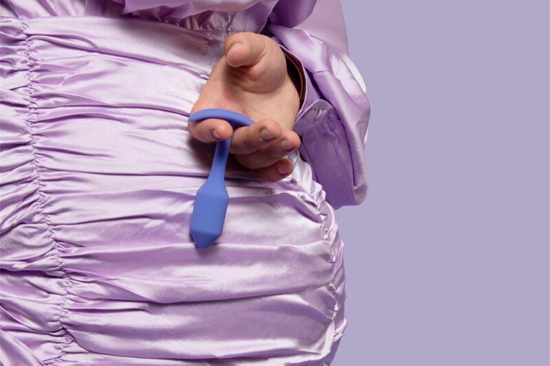 Анальна пробка із зміщеним центром ваги, S, B-vibe Snug Plug 1 лавандова, 8.6 х 2.2 см - Изображение 7