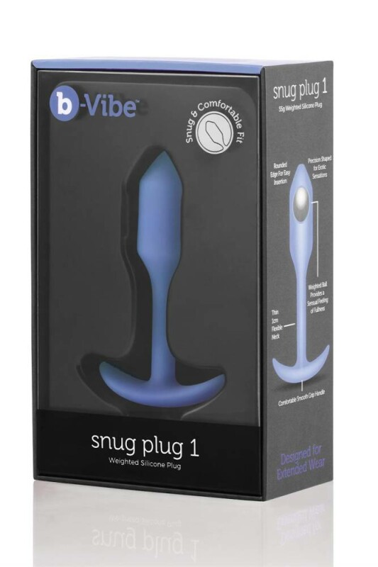 Анальна пробка із зміщеним центром ваги, S, B-vibe Snug Plug 1 лавандова, 8.6 х 2.2 см - Изображение 2