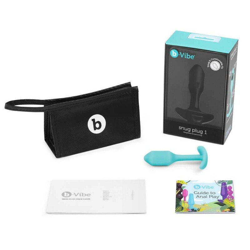 Анальна пробка із зміщеним центром ваги, S, B-vibe Snug Plug 1 м'ятна, 8.6 х 2.2 см - Изображение 5