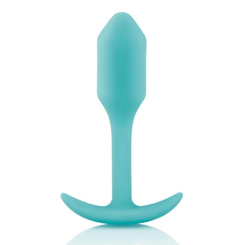 Анальна пробка із зміщеним центром ваги, S, B-vibe Snug Plug 1 м'ятна, 8.6 х 2.2 см