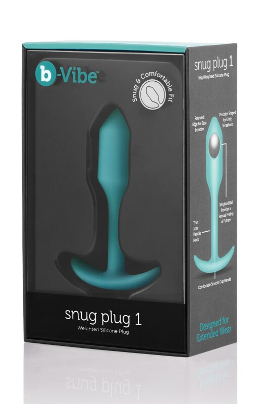 Анальна пробка із зміщеним центром ваги, S, B-vibe Snug Plug 1 м'ятна, 8.6 х 2.2 см - Изображение 1