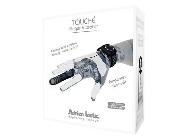 Вібратор на палець із дротовим пультом L Touché Adrien Lastic, силіконовий, чорний, 8.9 х 2.2 см - Изображение 6