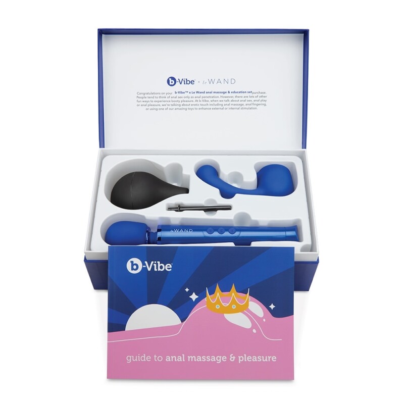 Набір секс-іграшок b-Vibe Anal Massage And Education Set, синій, 9 предметів - Зображення 5