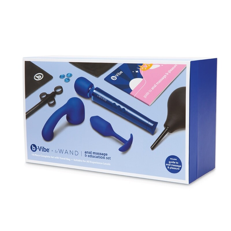 Набір секс-іграшок b-Vibe Anal Massage And Education Set, синій, 9 предметів - Зображення 1