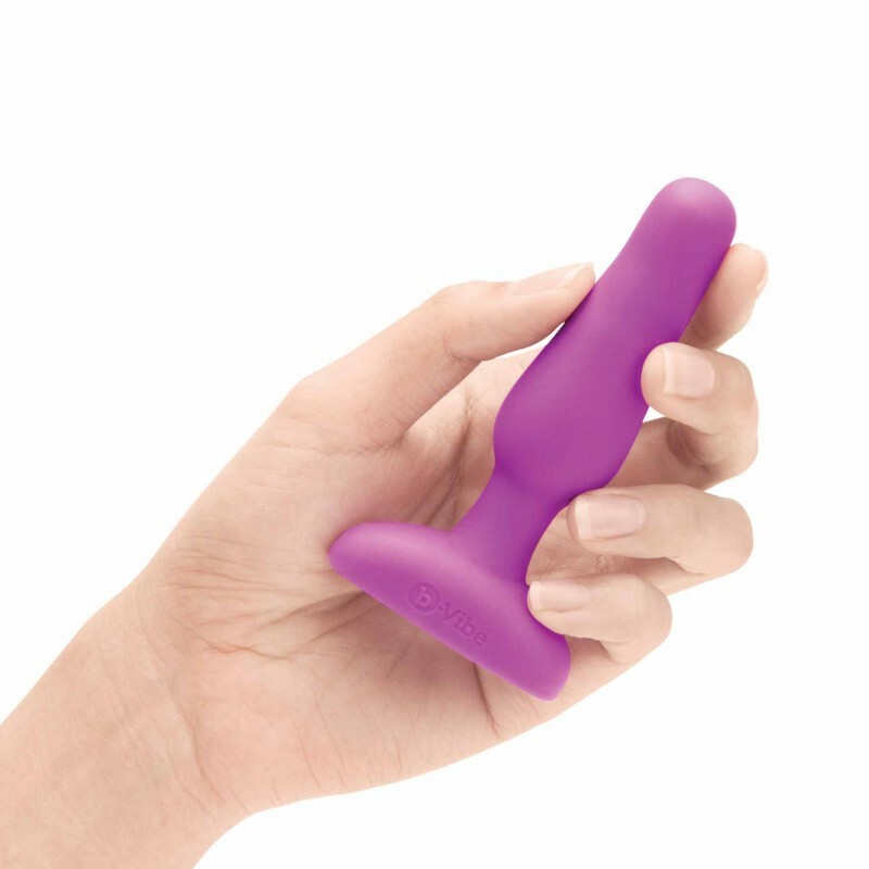 Анальна пробка з вібрацією b-Vibe Novice Plug Fuchsia рожевий, 8.5 см х 2.5 см - Зображення 2