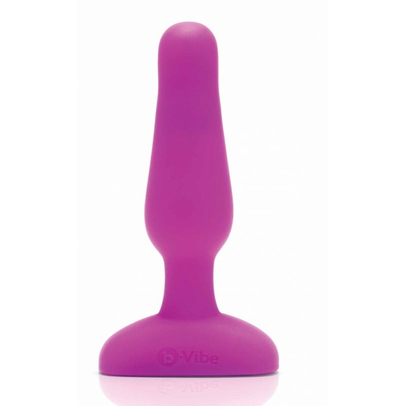 Анальна пробка з вібрацією b-Vibe Novice Plug Fuchsia рожевий, 8.5 см х 2.5 см - Зображення 1