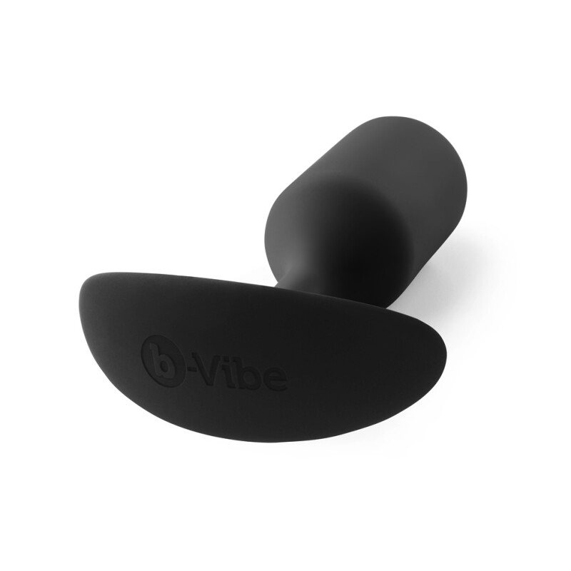 Анальна пробка зі зміщеним центром ваги Snug Plug 3 B-Vibe, силіконова, чорна, 12 х 3.8 см - Изображение 3