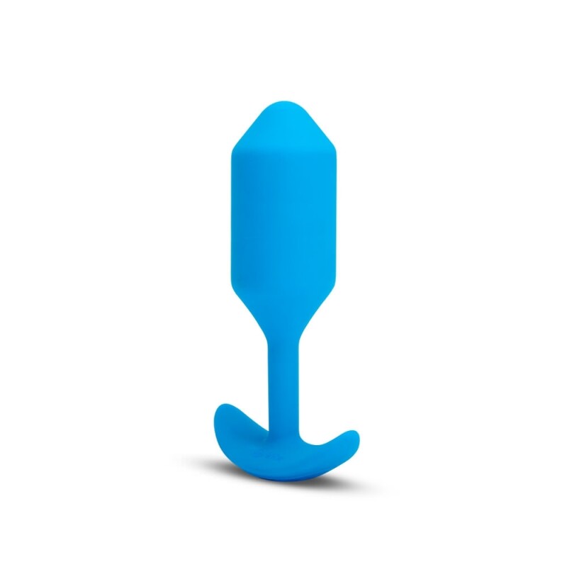 Анальна пробка з вібрацією Snug Plug 3 B-Vibe, силіконова, блакитна, 13.8 х 3.7 см - Изображение 2
