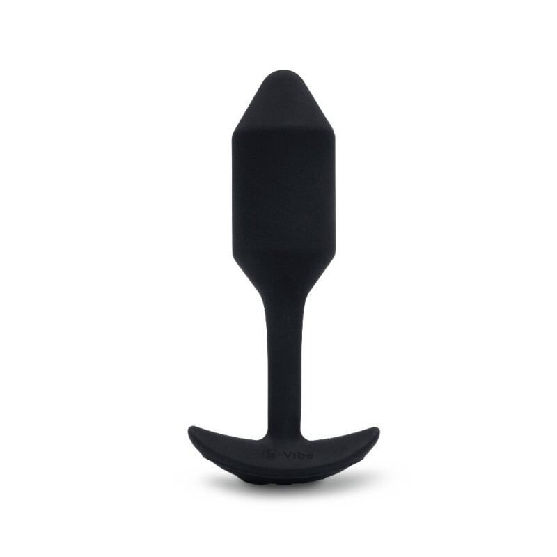 Анальна пробка з вібрацією Snug Plug 2 B-Vibe, силіконова, чорна, 13.8 х 3.7 см