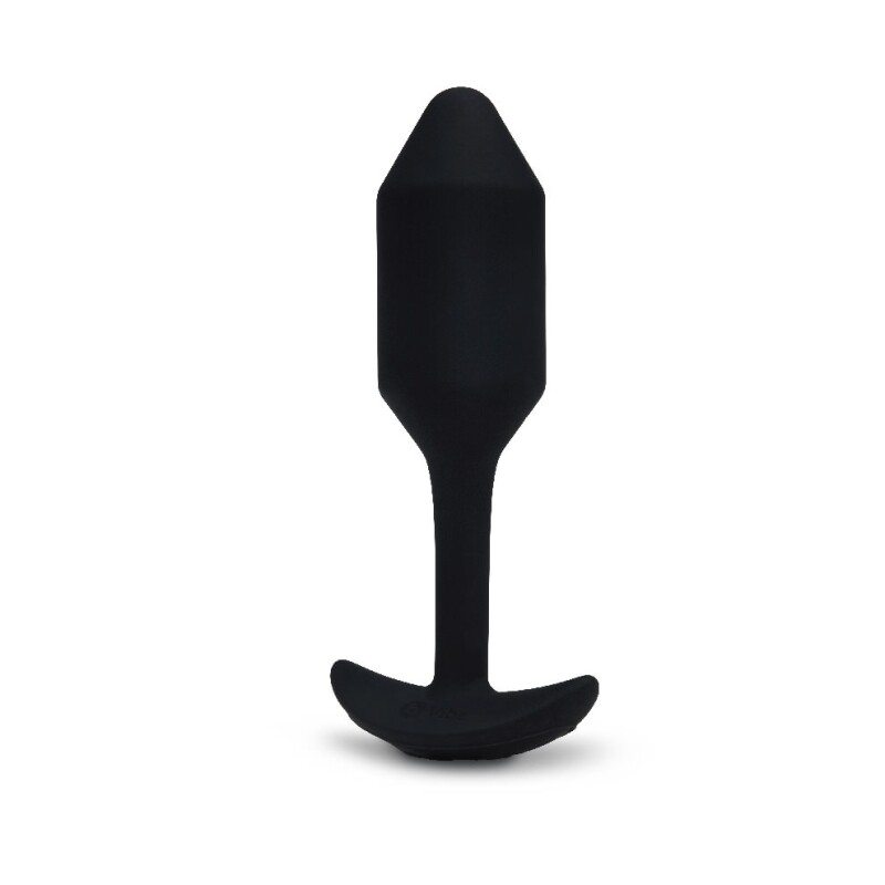 Анальна пробка з вібрацією Snug Plug 2 B-Vibe, силіконова, чорна, 13.8 х 3.7 см - Зображення 2