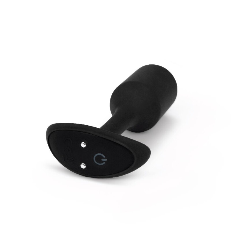 Анальна пробка з вібрацією Snug Plug 2 B-Vibe, силіконова, чорна, 13.8 х 3.7 см - Зображення 3