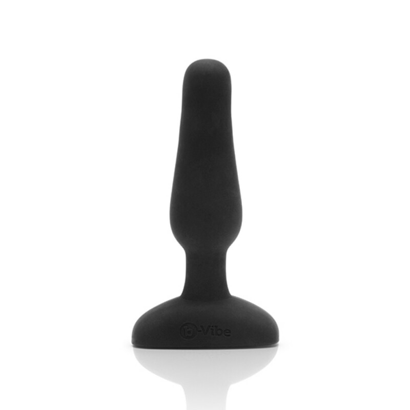 Анальна пробка з вібрацією і пультом B-Vibe Novice Plug, чорна, 8.5 х 2.5 см - Зображення 2