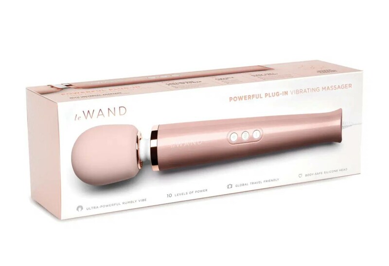 Вібратор-мікрофон з кабелем Le Wand Plug-In, силіконовий, рожевий, 34 х 6 см - Зображення 1