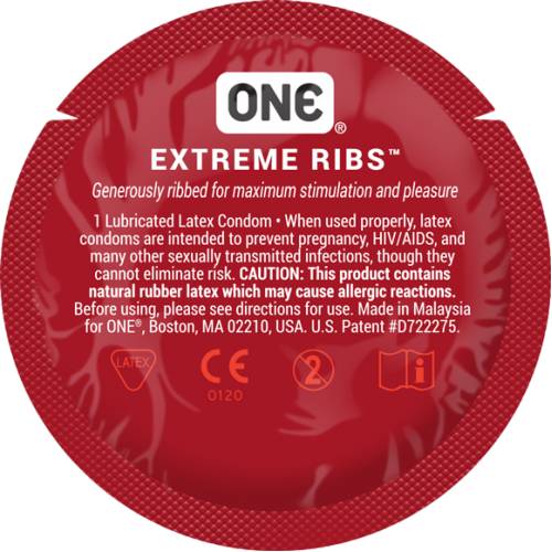 Презерватив рельєфний One Extreme Ribs, латексний, 1 шт. - Зображення 1