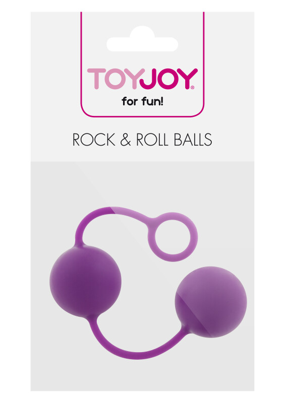 Вагінальні кульки подвійні ToyJoy, силіконові, фіолетові, 67 г - Изображение 1