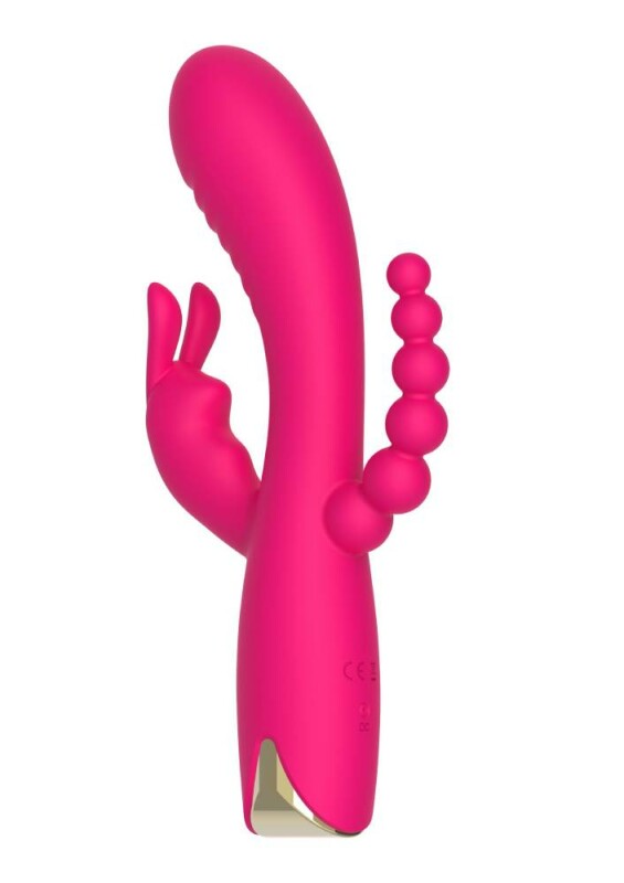 Вібратор-кролик рельєфний з ялинкою Aphrodite Toy Joy рожевий, 21 х 3.7 см - Изображение 4