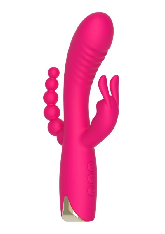Вібратор-кролик рельєфний з ялинкою Aphrodite Toy Joy рожевий, 21 х 3.7 см - Изображение 6