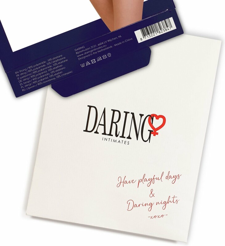 Стрінги еротичні з перлами S/M Daring Intimates, чорні - Зображення 5