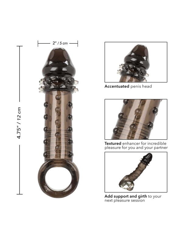 Насадка на пеніс подовжуюча +5 см Ultimate Stud Extender рельєфна, 16 x 4.5 см - Изображение 4