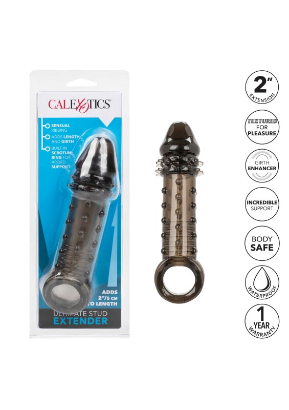 Насадка на пеніс подовжуюча +5 см Ultimate Stud Extender рельєфна, 16 x 4.5 см - Изображение 5
