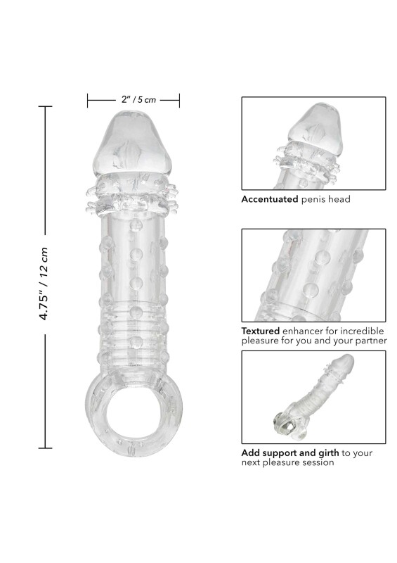 Насадка на пеніс подовжуюча +5 см Ultimate Stud Extender рельєфна, 16 x 4.5 см - Изображение 4