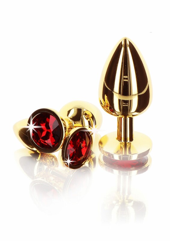 Анальна пробка L з кристалом Taboom Diamond Jewel, золота, 9.5 x 4 см - Зображення 3