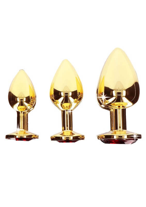 Анальна пробка L з кристалом Taboom Diamond Jewel, золота, 9.5 x 4 см - Зображення 4