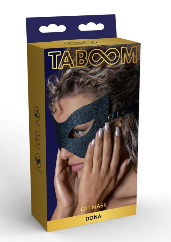 Маска кішки з відкритими очима Cat Mask Taboom Dona, чорна