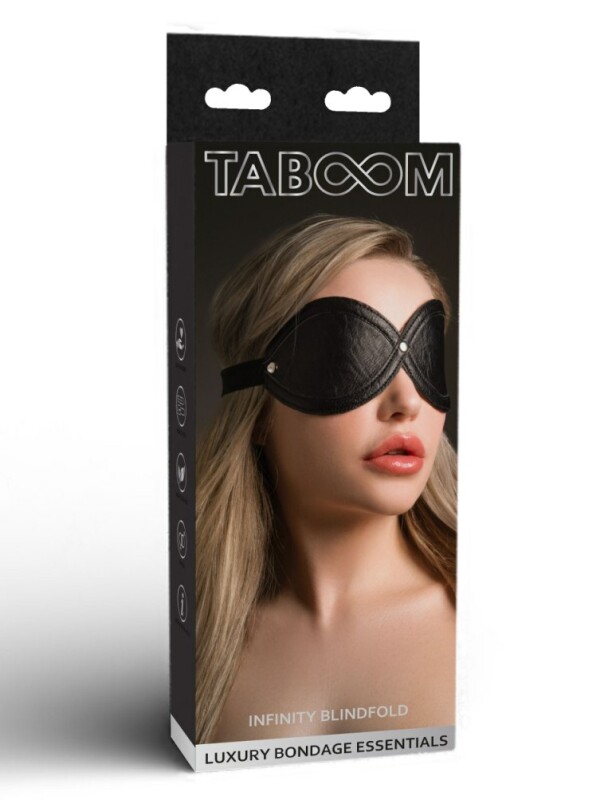 Маска на очі Infinity Taboom, веганська шкіра, чорна