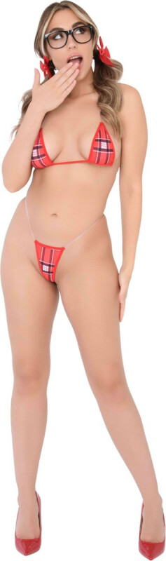 Сексуальний костюм школярки One Size Schoolgirl Quickie Daring Intimates, червоний, 2 предмети - Зображення 6