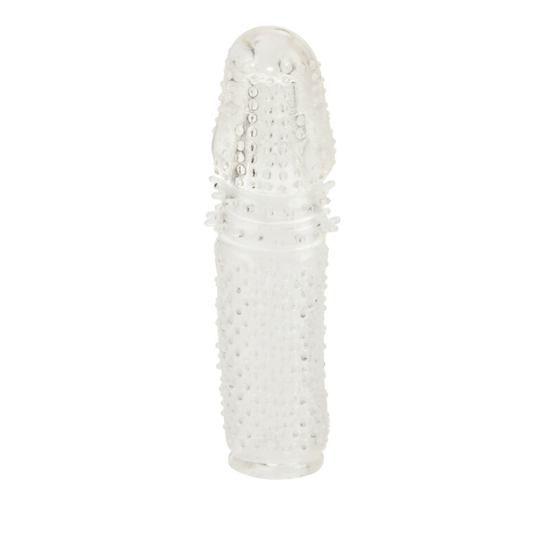 Насадка на пеніс рельєфна CalExotic Senso Extension,  прозора, 14 х 3.7 см