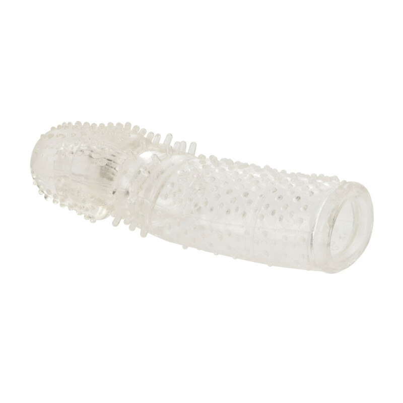 Насадка на пеніс рельєфна CalExotic Senso Extension,  прозора, 14 х 3.7 см - Зображення 2