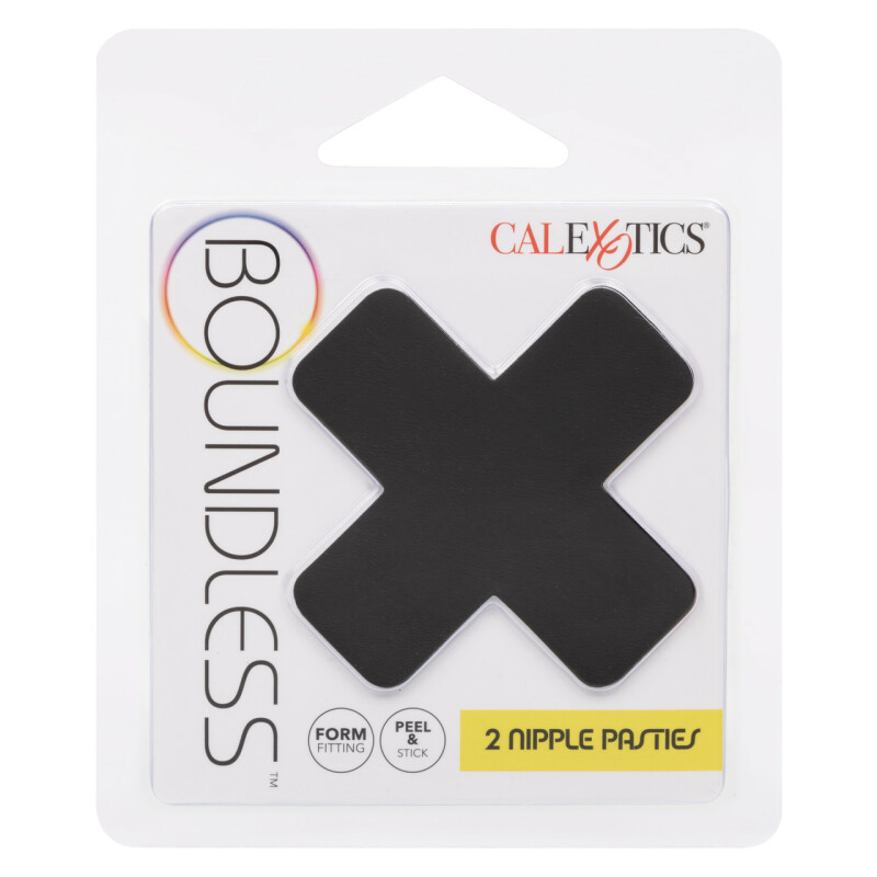 Пестіси на соски у формі хрестів Boundless CalExotics, самоклейні, чорні - Изображение 1