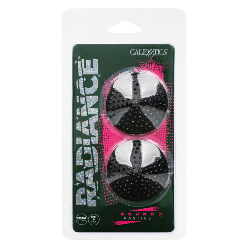 Пестиси на соски зі стразами Radiance CalExotics, самоклейні, чорні - Изображение 1