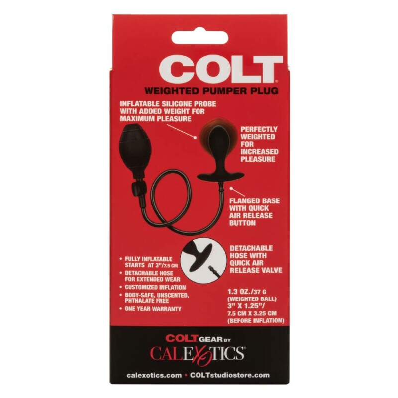 Анальна пробка з накачуванням COLT чорна, 7.5 х 3.2 см - Изображение 9