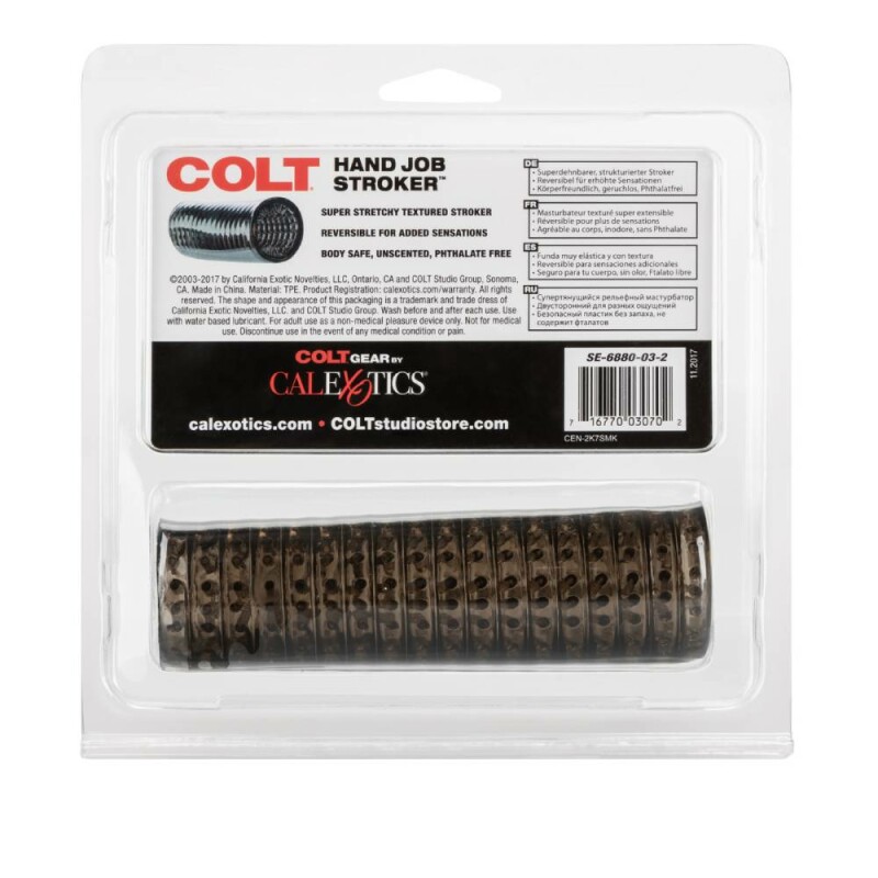 Мастурбатор нереалістичний, з вусиками COLT чорний, 14 х 3.7 см - Зображення 8