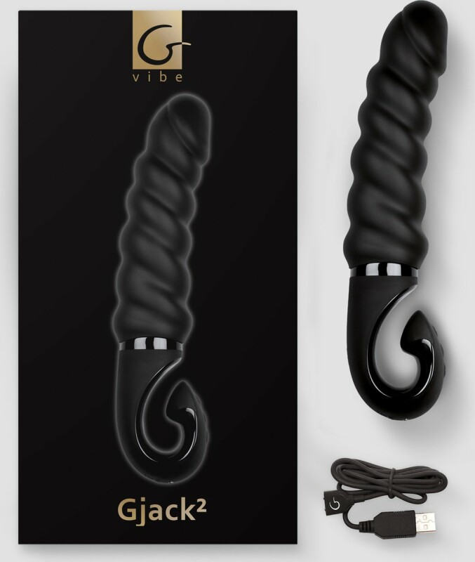 Вібратор рельєфний Gjack² Gvibe, чорний, 22 х 3.7 см - Зображення 5