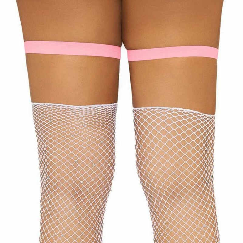 Підв'язки для панчіх Street Chic Leg Avenue, з бантиком і підвіскою, рожеві, One Size - Зображення 1