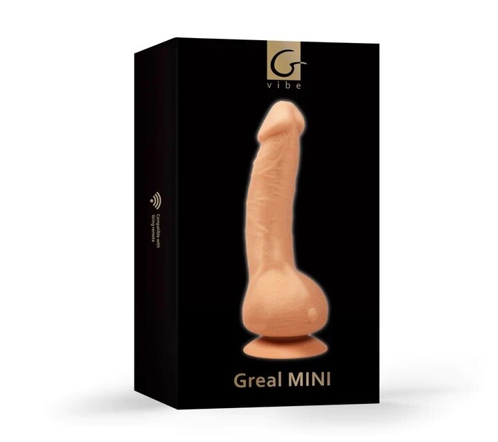 Вібратор реалістичний на присосці Greal Mini Gvibe, бежевий, 18 х 3 см - Зображення 3
